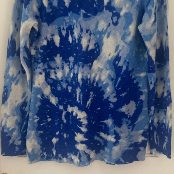 Charter Club Cashmere Tie-Dyed Sweater Size Medium Blue - Picture 3 of 7